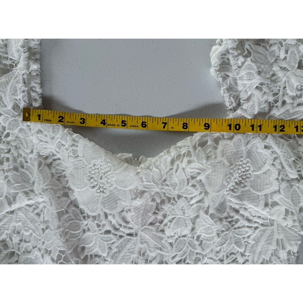 JJ's House Adelita White Lace Midi Dress Size L #312108 - Picture 13 of 16